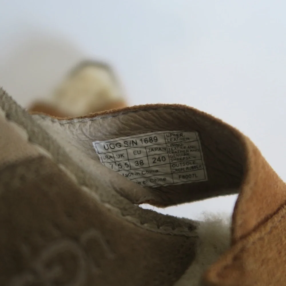 Ugg Brown Margot Wedges Suede Sandals Slip On Style‎ 1689